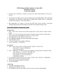 (PB Privileges Booklet Jan to Jun 2015) Shopping