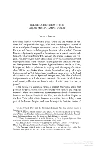 Religious Frontiers in the Syrian-Mesopotamian Desert
