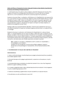 Safety and Efficacy of Doxylamine Succinate 10Mg with Pyridoxine Hydrochloride 10Gs (Diclectin) for Nausea and Vomiting of Pregnancy (N.V.P)