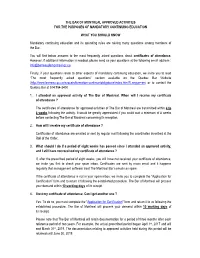 The Bar of Montreal Approved Activities for the Purposes of Mandatory Continuing Education