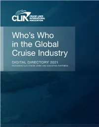 Who's Who in the Global Cruise Industry