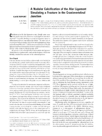 A Nodular Calcification of the Alar Ligament Simulating a Fracture in the Craniovertebral CASE REPORT Junction