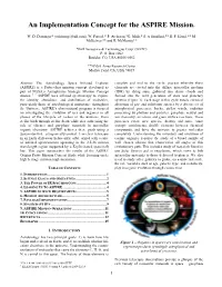 An Implementation Concept for the ASPIRE Mission