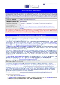 INCEPTION IMPACT ASSESSMENT A. Context, Problem Definition and Subsidiarity Check