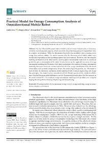 Practical Model for Energy Consumption Analysis of Omnidirectional Mobile Robot