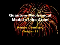Quantum Mechanical Model of the Atom