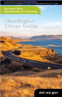 Washington State Department of Licensing Driver Guide