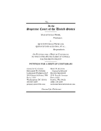 2018-05-21 Makah Cert Petition and Appendix