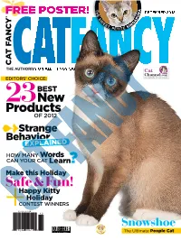 Cat Breeder Directory CAT FANCY, P.O