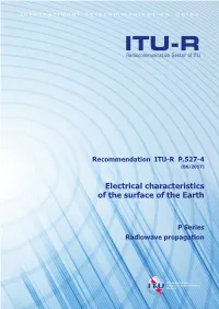 Electrical Characteristics of the Surface of the Earth
