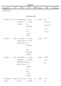 EXPORTER LIST No