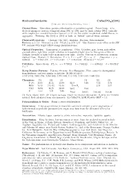 Hydroxylherderite Cabe(PO4)(OH) C 2001-2005 Mineral Data Publishing, Version 1 Crystal Data: Monoclinic, Pseudo-Orthorhombic Or Pseudohexagonal