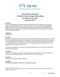 Oral History Interview of Ninth Circuit Judge Carlos Bea by Ben Feuer, Esq