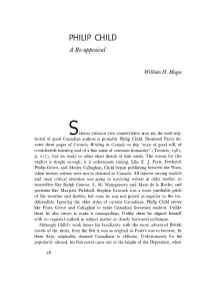 PHILIP CHILD a Re-Appraisal