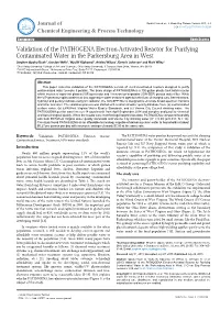 Validation of the PATHOGENA Electron-Activated Reactor For