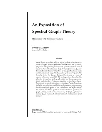 An Exposition of Spectral Graph Theory