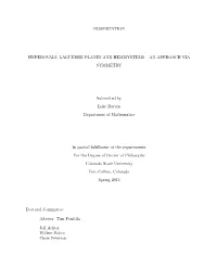 Dissertation Hyperovals, Laguerre Planes And