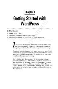 Getting Started with Wordpress