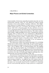 Major Powers and Global Contenders