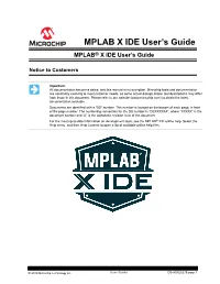 MPLAB X IDE User's Guide