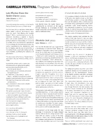 Program Notes: Inspiration & Impact