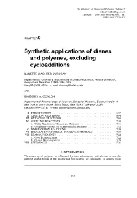 Synthetic Applications of Dienes and Polyenes, Excluding Cycloadditions