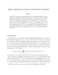 ADELIC VERSION of MARGULIS ARITHMETICITY THEOREM Hee Oh 1. Introduction Let R Denote the Set of All Prime Numbers Including