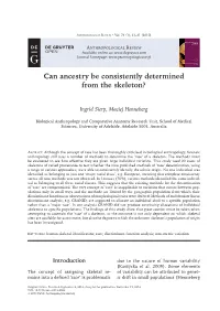 Can Ancestry Be Consistently Determined from the Skeleton?