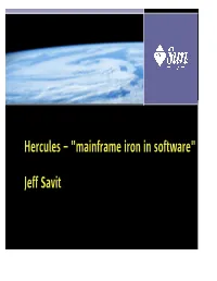 Hercules – "Mainframe Iron in Software"