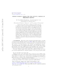 Hidden Markov Models for the Activity Profile of Terrorist Groups