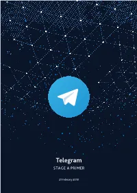 Telegram STAGE a PRIMER