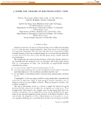 A MODEL for CHARGES of ELECTROMAGNETIC TYPE Detlev