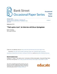 An Interview with Bruce Springsteen