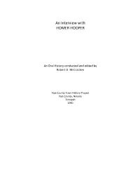 An Interview with HOMER HOOPER