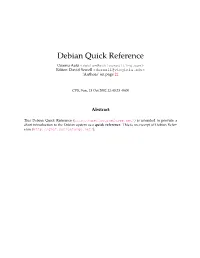 Debian Quick Reference