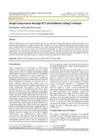Image Compression Through DCT and Huffman Coding Technique