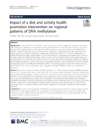 Impact of a Diet and Activity Health Promotion Intervention on Regional