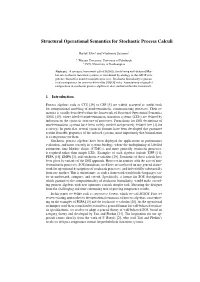 Structural Operational Semantics for Stochastic Process Calculi
