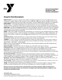Group Ex Class Descriptions