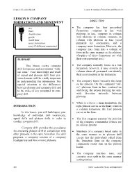 Lesson 9: Company Formations and Movement
