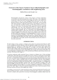 Overview of the Triassic System in Syria: Lithostratigraphic and Biostratigraphic Correlations with Neighboring Areas