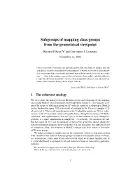 Subgroups of Mapping Class Groups from the Geometrical Viewpoint