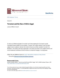 Terrorism and the Rise of ISIS in Egypt