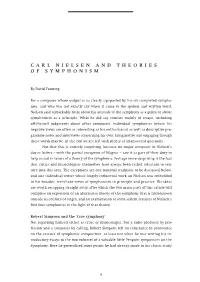 Carl Nielsen and Theories of Symphonism