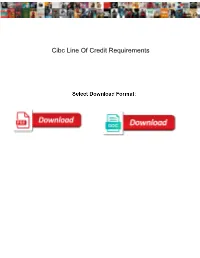 Cibc Line of Credit Requirements