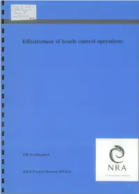 Effectiveness of Beach Control Operations