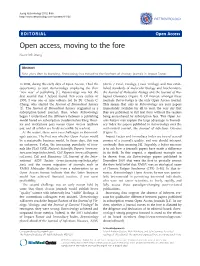 Open Access, Moving to the Fore Kuan-Teh Jeang*