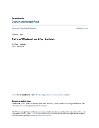 Paths of Western Law After Justinian