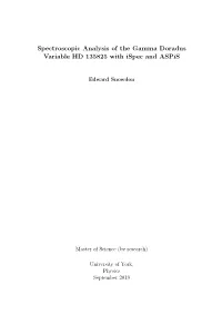 Spectroscopic Analysis of the Gamma Doradus Variable HD 135825 with Ispec and Aspis