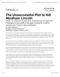 The Unsuccessful Plot to Kill Abraham Lincoln | History & Archaeology